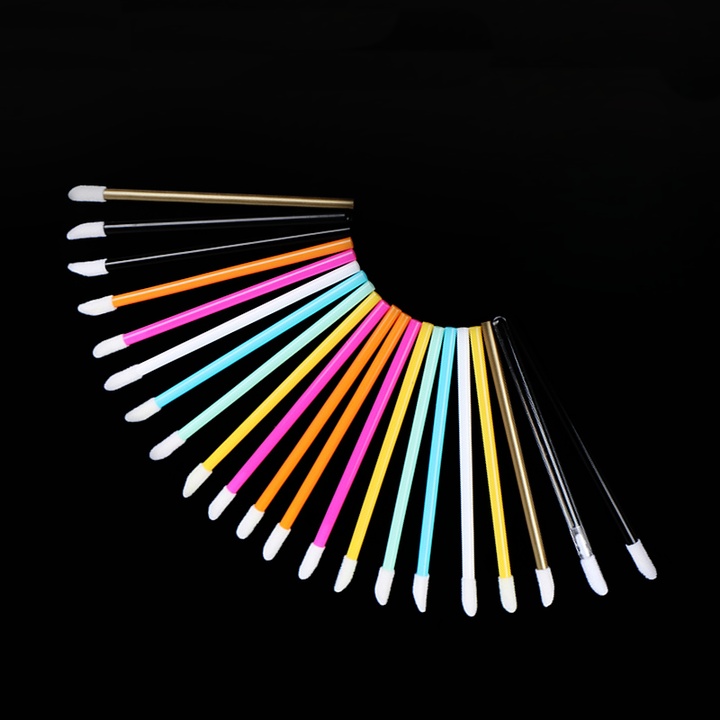 Wholesale Disposable Pink Lip Glitter Applicator Wands Brushes Nylon Bristles Eco-Friendly Makeup Lint Free Eyelash Application