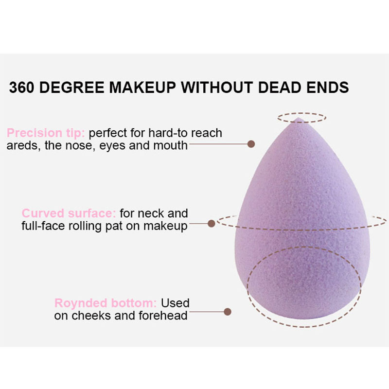 High Quality Washable Reusable Super Soft Makeup Sponge Set Colorful Foundation Blender Waterdrop Face Beauty Cosmetic Egg Puffs