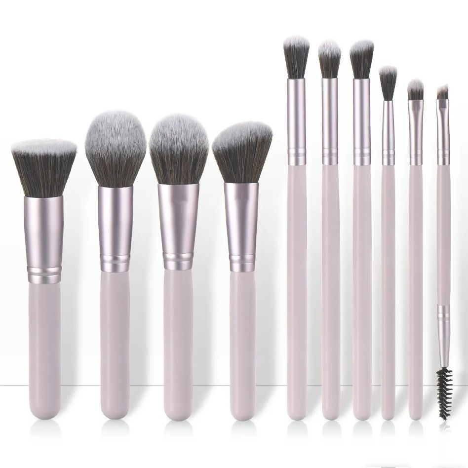 Cosmetic Brushes Private Label Travel 10PCS Thread Handle Makeup Brush Set