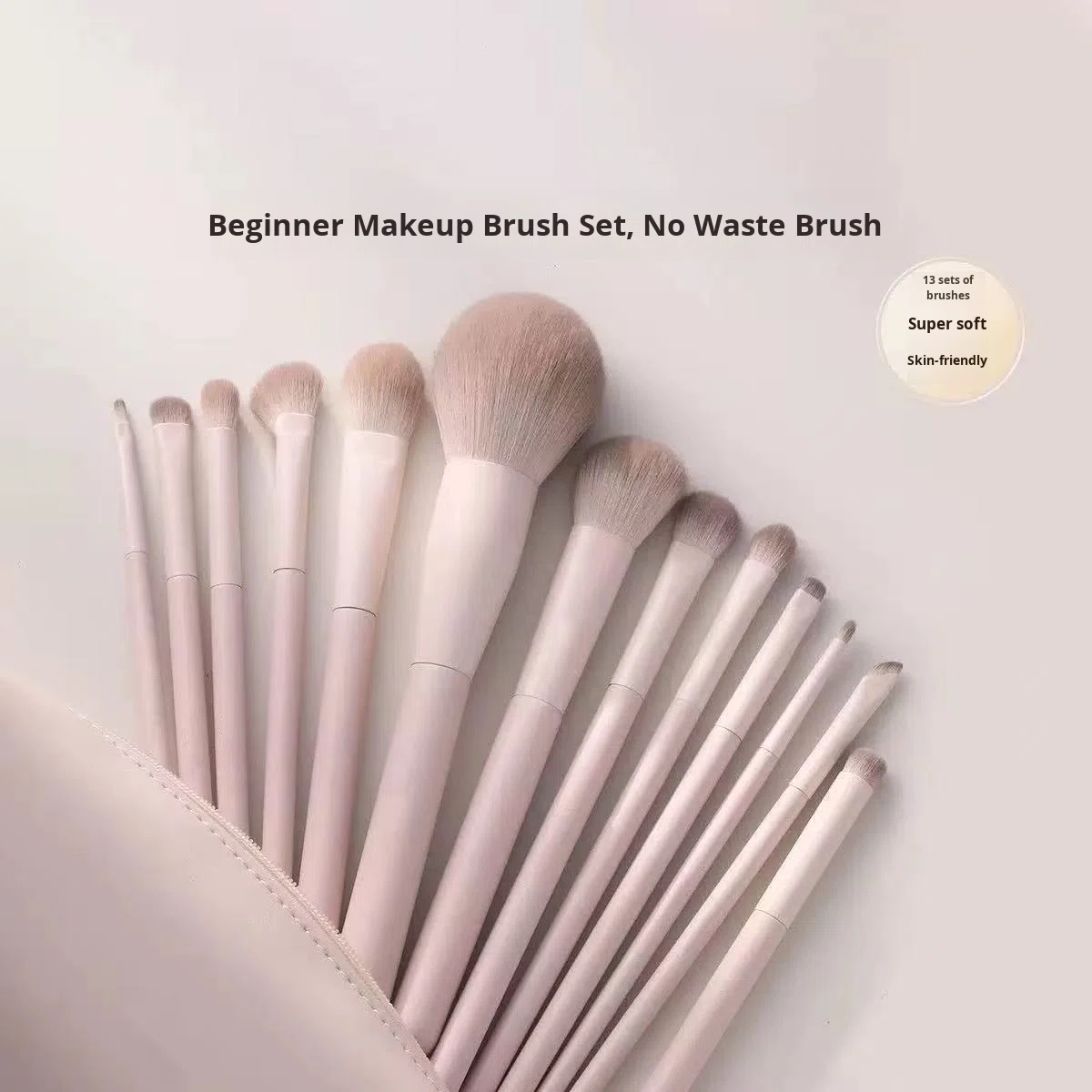 New Peach Blossom Makeup Brush Set 18pcs, Eye Shadow Blush Contouring Blending Brush Kit for Beginners, Full Brush Collection