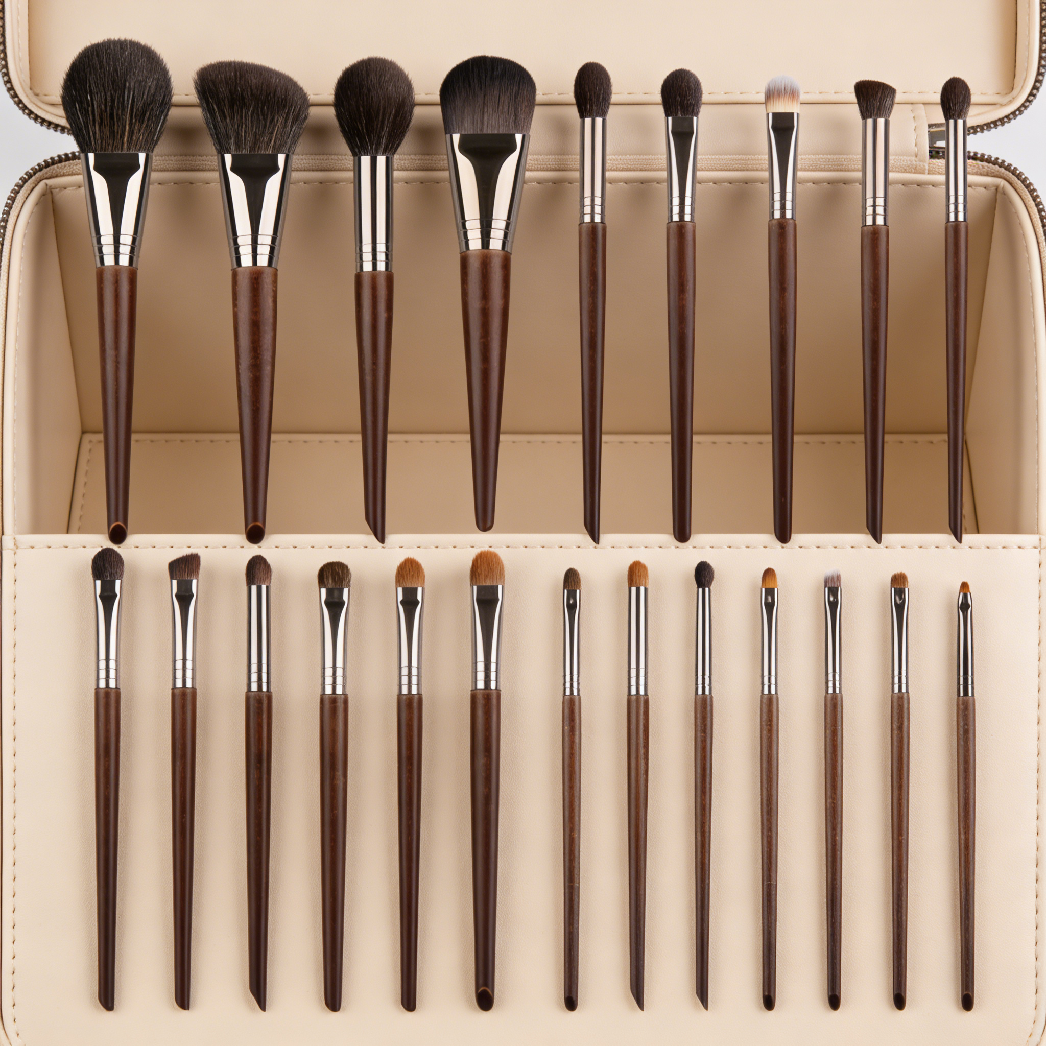 Private Label 22pcs Dense Fiber Makeup Brushes Precision Blending Sculpt Contour Professional Makeup Brush Set