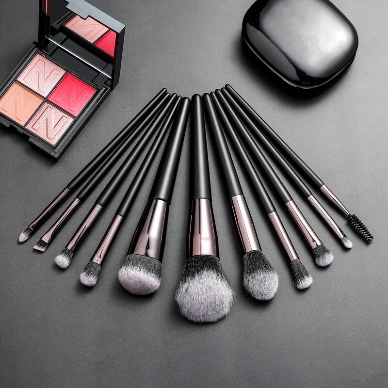 JDK 11Pcs Professional Makeup Brushes Set High Quality Foundation Eyeshadow Brushes Portable Cosmetic Tools Mermaid Brushes