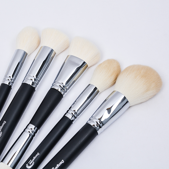 Dongshen 15pcs Makeup Brushes Custom logo Top Quality Synthetic Hair Private Label Wooden Vegan Personalised Makeup Brush Set