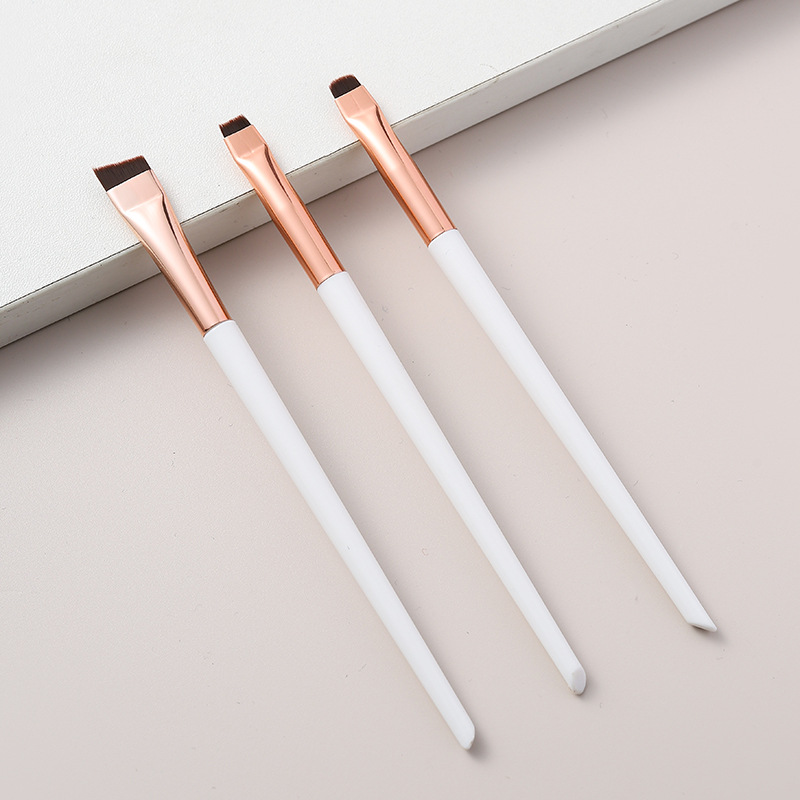 3pcs/set Blade Eyeliner Brush Eyebrow Brush Portable Flat Fine Eye Liner Brow Contour Makeup Brushes Makeup Tool