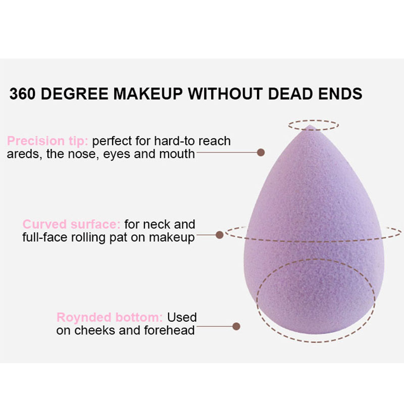 Wholesale Mixed Macaroon Color 8PCS Liquid &amp; Powder Makeup Blending Sponge Latex-free Beauty Egg Puff Cosmetics Foundation Tool
