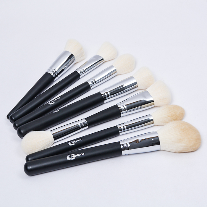 Dongshen 15pcs Makeup Brushes Custom logo Top Quality Synthetic Hair Private Label Wooden Vegan Personalised Makeup Brush Set