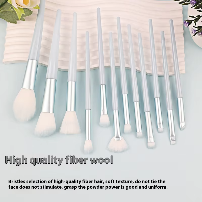 12pcs Synthetic Hair Makeup Brush Set for Eyeliner Lip Contour Eyeshadow Blush Concealer