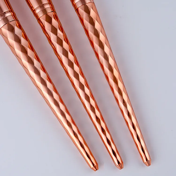 Luxury 8PCS Gold Makeup Brushes Brochas De Maquillaje Natural Synthetic Hair Powder Face Private Label Brush Set 3