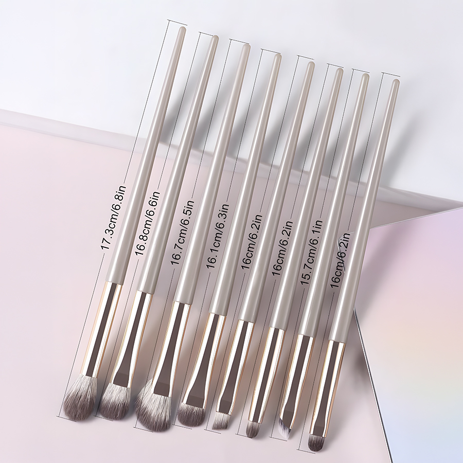 Portable Cosmetic Brush Set Gilt Eye Shadow Flat and Fan Brushes for Eyeliner Application Manufactured Wholesale