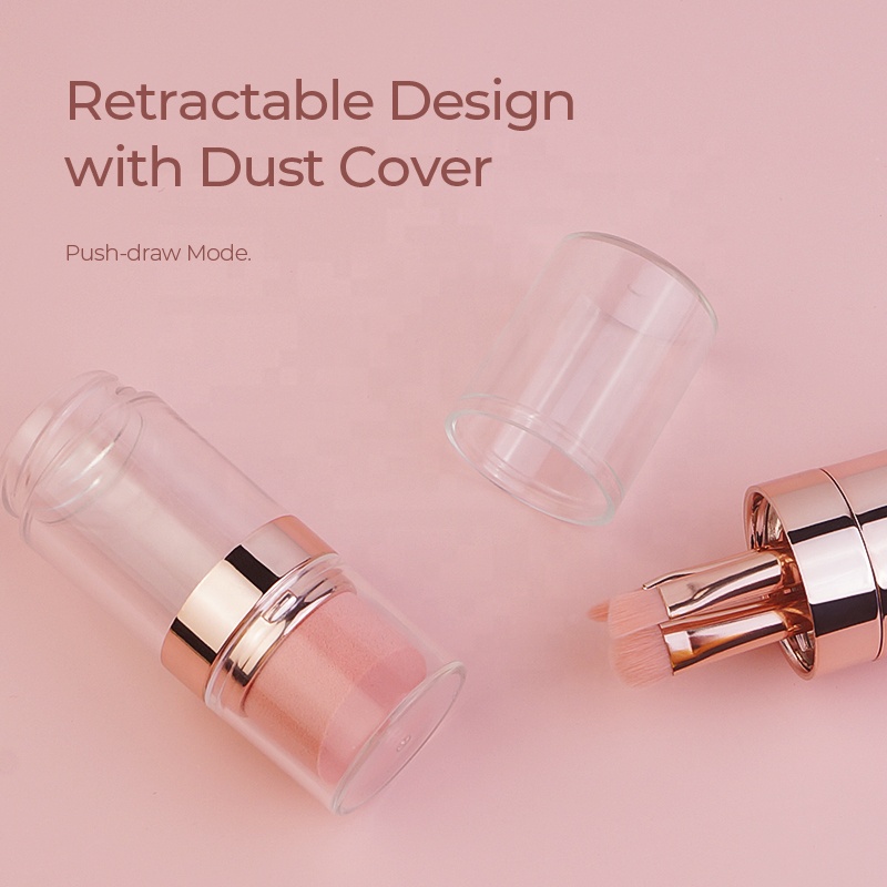 New Style for Travel Double Side Makeup Brushes Retractable 5 in 1 Mini Makeup Brush Set