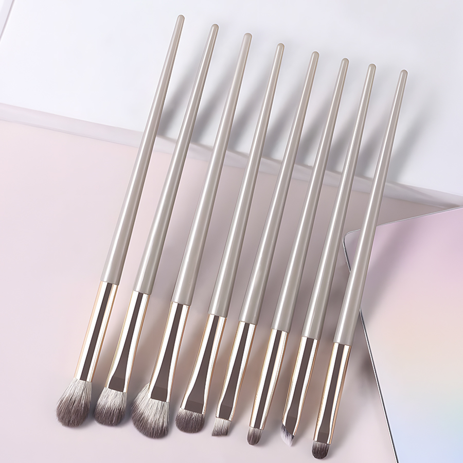 Portable Cosmetic Brush Set Gilt Eye Shadow Flat and Fan Brushes for Eyeliner Application Manufactured Wholesale