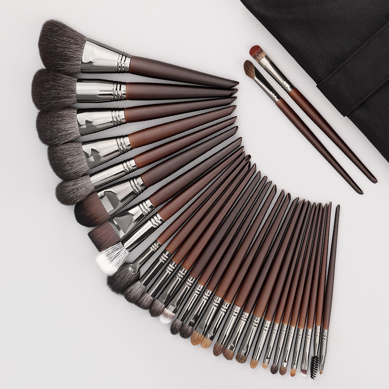New Upgraded Ms.miau 30Pcs Professional Makeup Brush Set-Premium Goat Hair Brushes for Face Foundation Eyeshadow &amp; Concealer