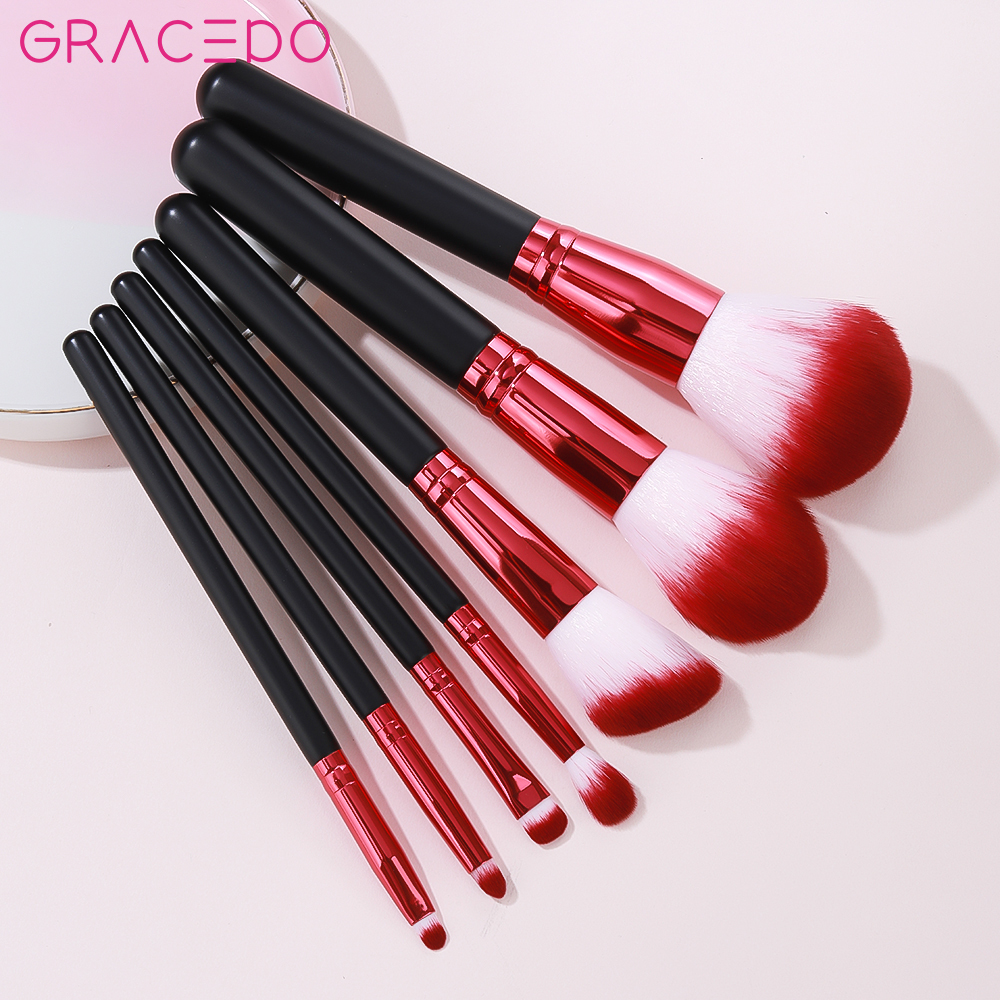 Gracedo 15 Pieces Black Makeup Brush Set High Quality Professional Custom logo Luxury Low Moq Makeup Brush Set with Bag