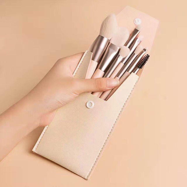 Mini 8Pcs Makeup Brushes Travel Women Set Portable Soft Concealer Brush Beauty Foundation Eye Shadow Tool Eyelash Brush With Bag