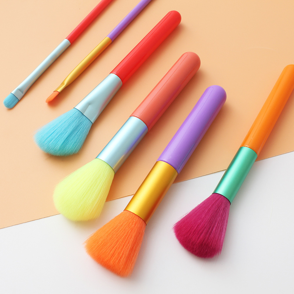 15pcs Customization logo Private Label Synthetic Hair High Quality Makeup Brush Colorful Cute Makeup Brush Set