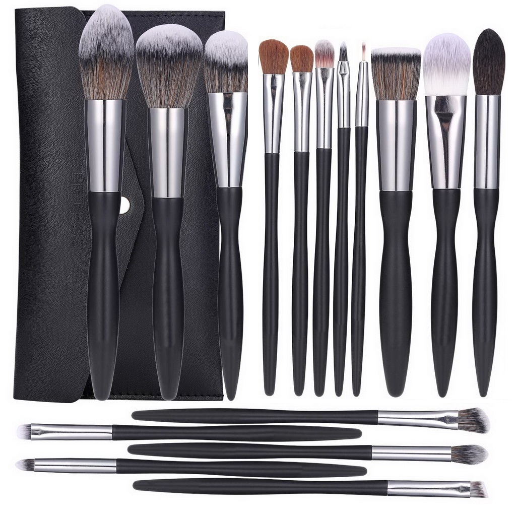 17pcs Makeup Brushes Set Top View