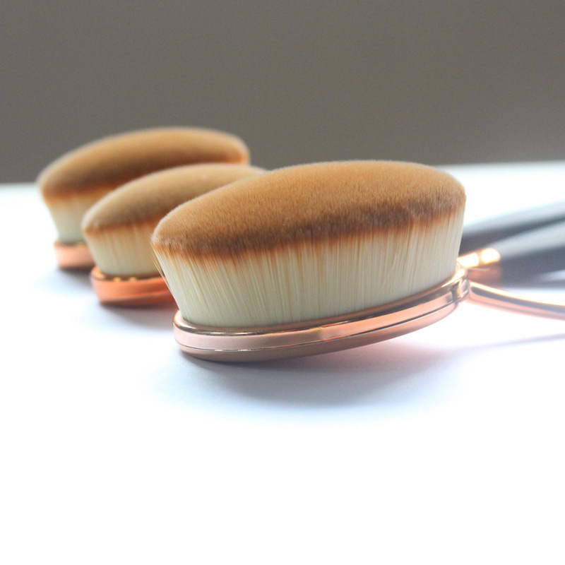 Oval Makeup Brushes Set Professional Oval Toothbrush Foundation Contour Concealer Eyeliner Blending Cosmetic Brushes Tool Set