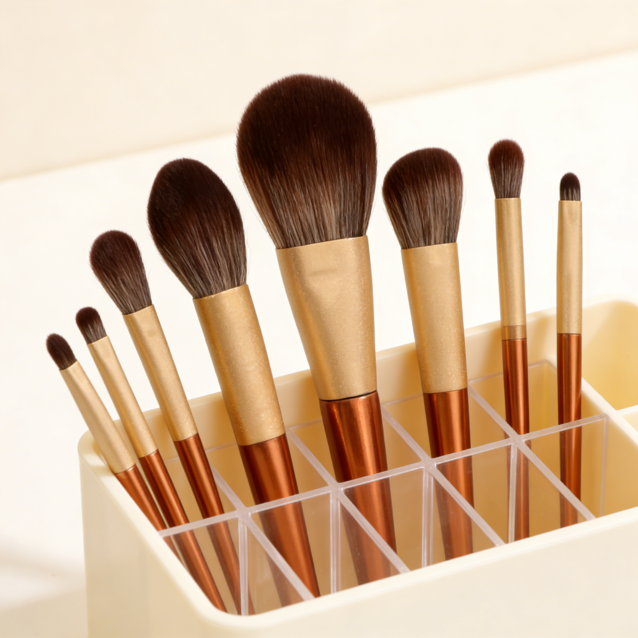 Outline a Three-dimensional Contour 8 Pack Makeup Brushes Soft Fiber Coverage Face Finish Professional Custom Makeup Brush Set