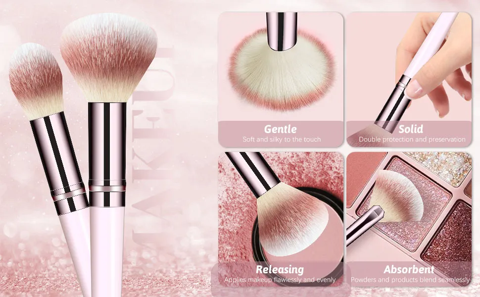 Makeup Brush Set, Premium Synthetic 14 PCS