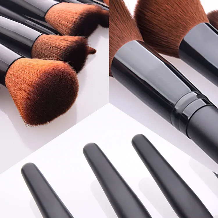 Pop 10-Piece Eco Friendly Animal Free Collection Professional Black Make up Brushes