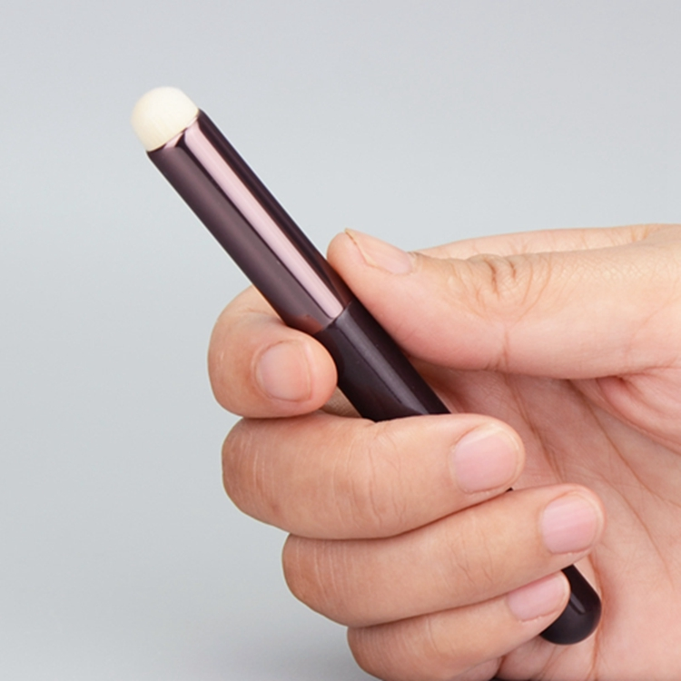Custom Logo Single Black Dome/Oblique Density Single Hybrid Makeup Concealer Brush Private Label