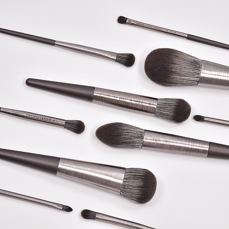 Customized Premium Professional Makeup Set Black Cosmetic Brushes Eco-friendly Bamboo Handle Synthetic Hair Concealer
