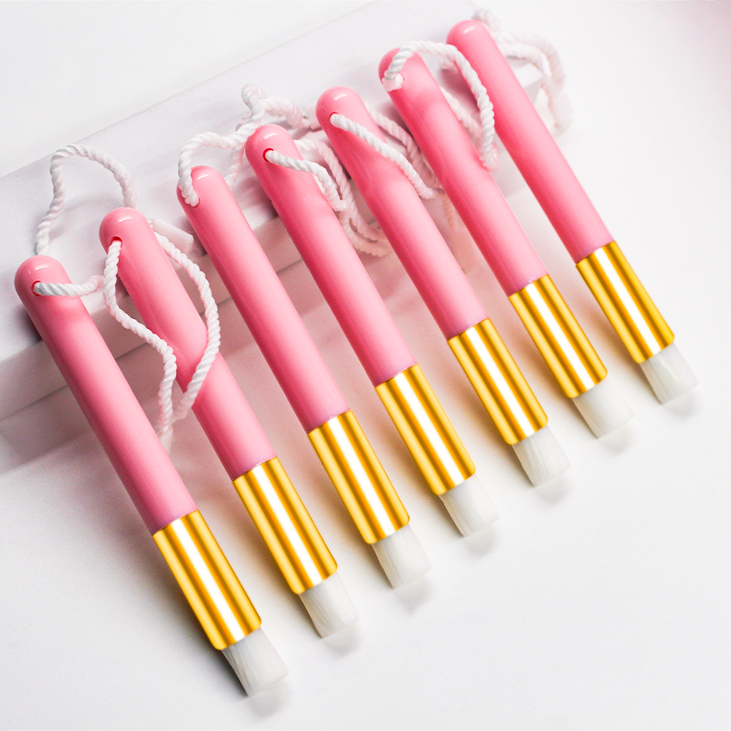 Deep Washing Eyelash Cleaning Brush Pink White Lash Shampoo Brush for Beauty Salon Makeup Lash Cleansing Brush
