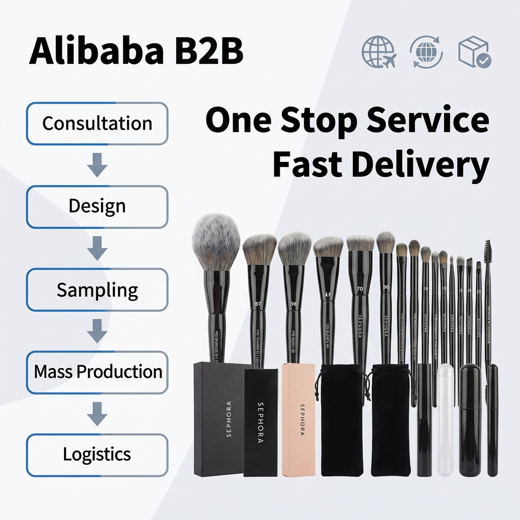 Portable 24 Pcs Professional Travel Makeup Brush Set With PU Storage Bags Makeup Artists Brush Set With Custom Logo