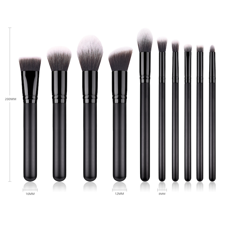 Wholesale Private Label Professional 10-Piece Makeup Cosmetic Brush Kit Collection