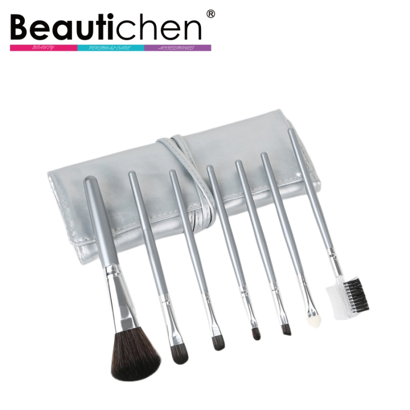 Makeup Brushes Set 7PCS/Lot Soft Synthetic Hair Blush Eyeshadow Lips Make up Brush Set with Leather Case for Beginner Makeup Brush Set
