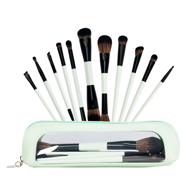 Factory Direct High Quality Custom Cosmetic Makeup Kit Vegan Wood Handle Luxury Professional Makeup Brush Set