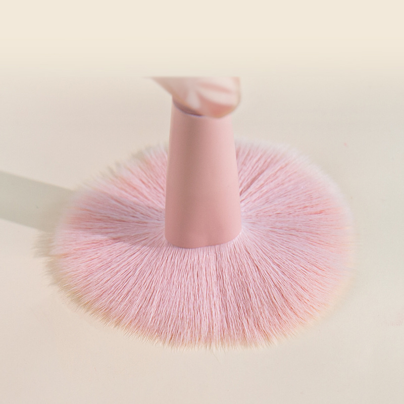 DailyQueen 10 Pcs Mini pink Oriental Cherry Travel Fibre Makeup Brush Portable Cosmetic Makeup Foundation Brush Set