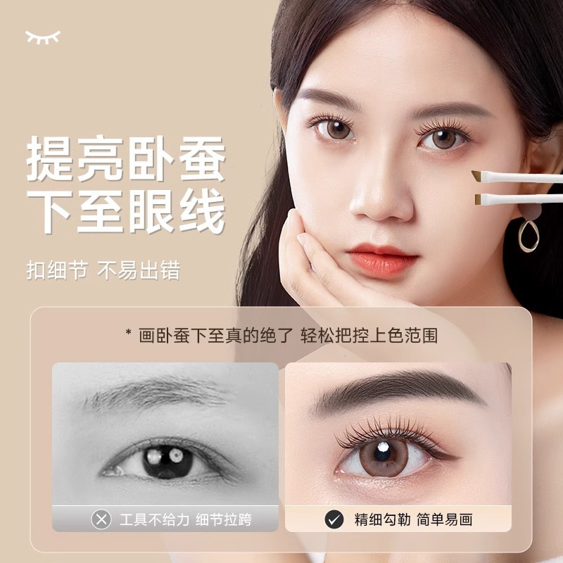 12-Piece Milk White Synthetic Fibre Eye Shadow Makeup Brush Set with Plastic Handle for Face and Eyes
