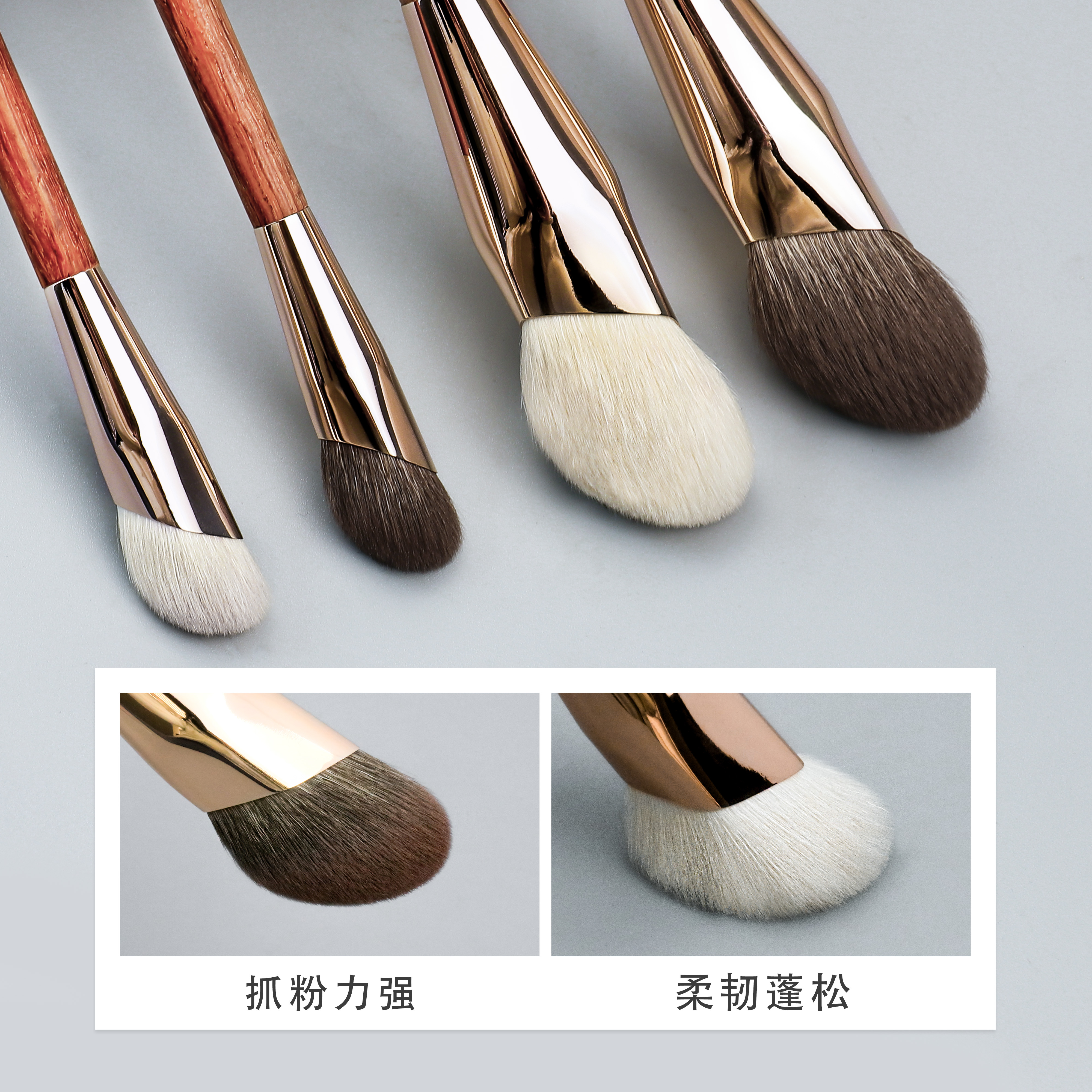 2025 Luxury Diamond Contour Brush Makeup Tool Natural Hair Makeup Brush Set Premium Goat Hair