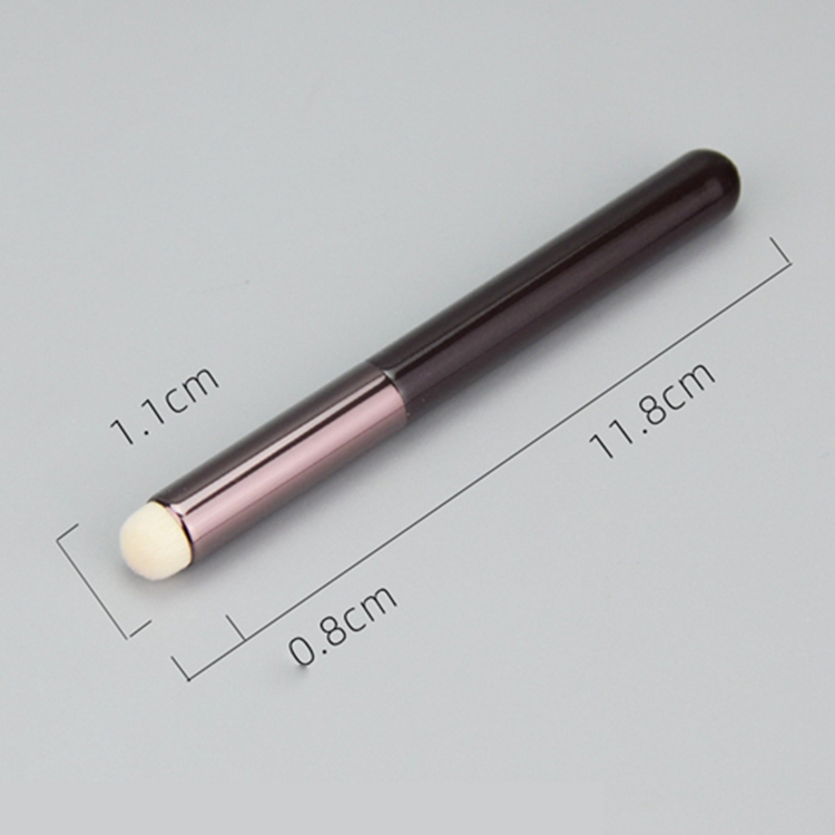 Custom Logo Single Black Dome/Oblique Density Single Hybrid Makeup Concealer Brush Private Label