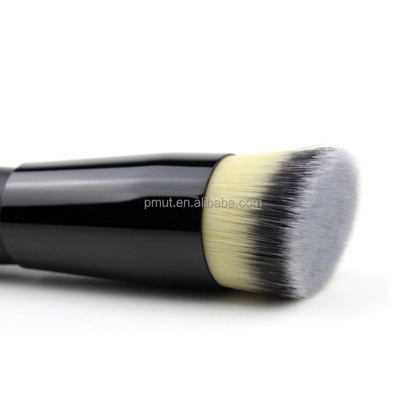 2pcs Flat Dense Synthetic Angled Kabuki Foundation Brush Set for Liquid Cream Powder Makeup Blending Face Use
