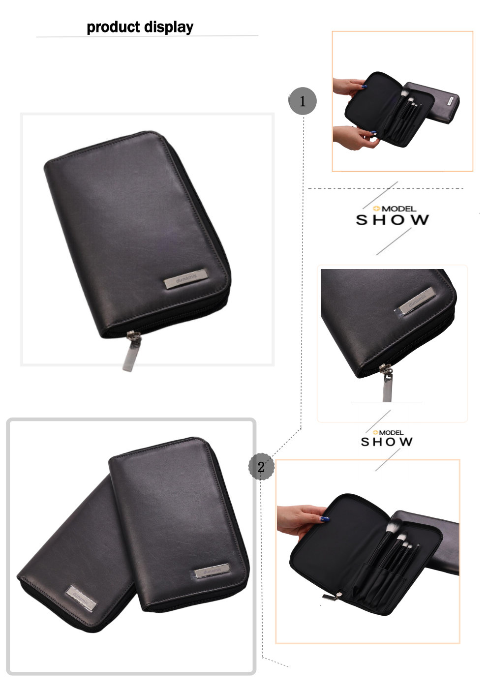 Makeup brush bag view 2