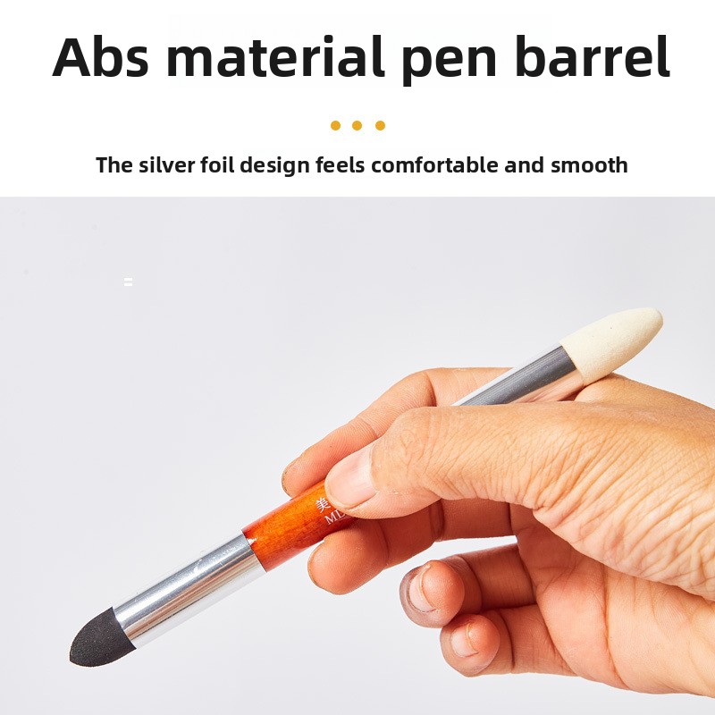 Potable Sketch Thick Thin Liner Blending Pen Brush Art Student Sponge Painting Double-Head Drawing Tool Set