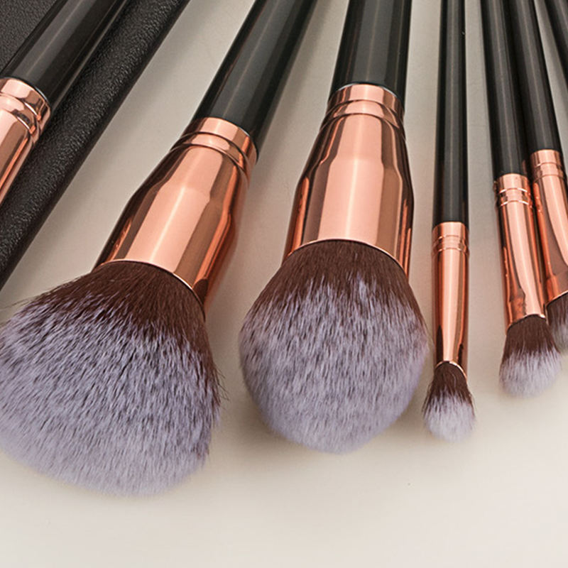 15 - Piece Professional Makeup Brush Set with Black Handles Blush Premium Beauty Tools for Routine Makeup Looks