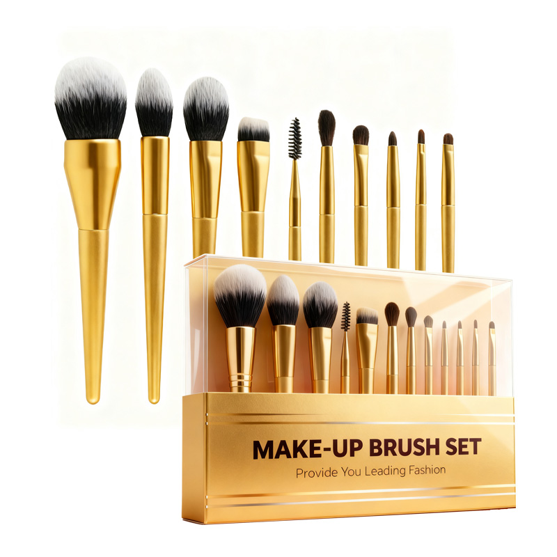 High Quality Vegan Soft Bristles Metal Handle Makeup Brush Set Best Selling Personalized for Custom Manufacturing