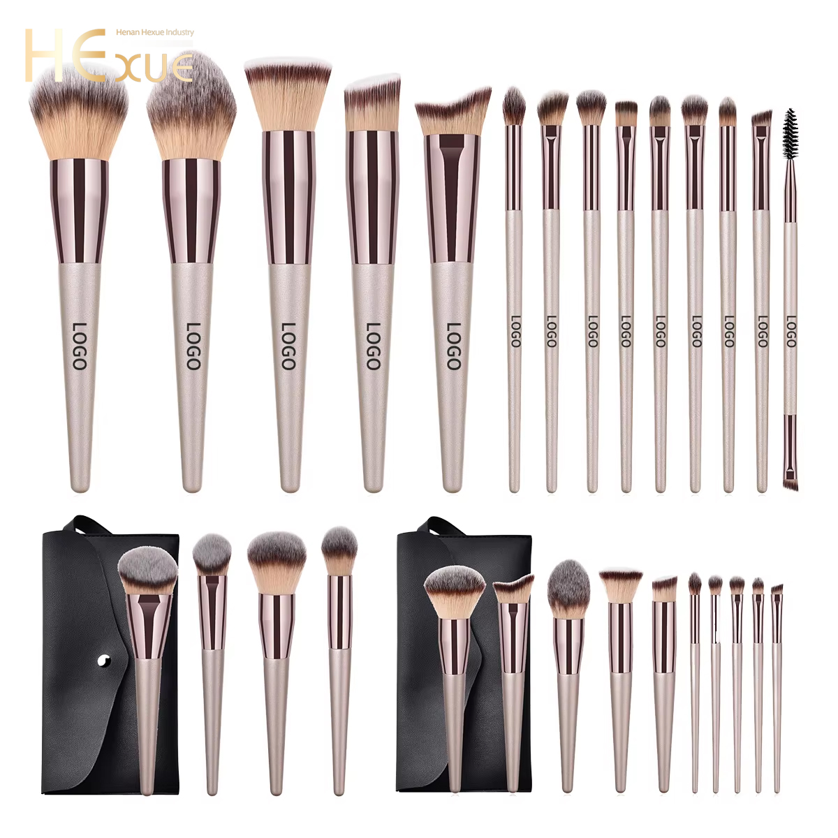 14pcs Gold Makeup Brush Set Support Custom logo for Cosmetic Eyeshadow Lipstick Make up Brush Wholesale Makeup Brushes Set Wood