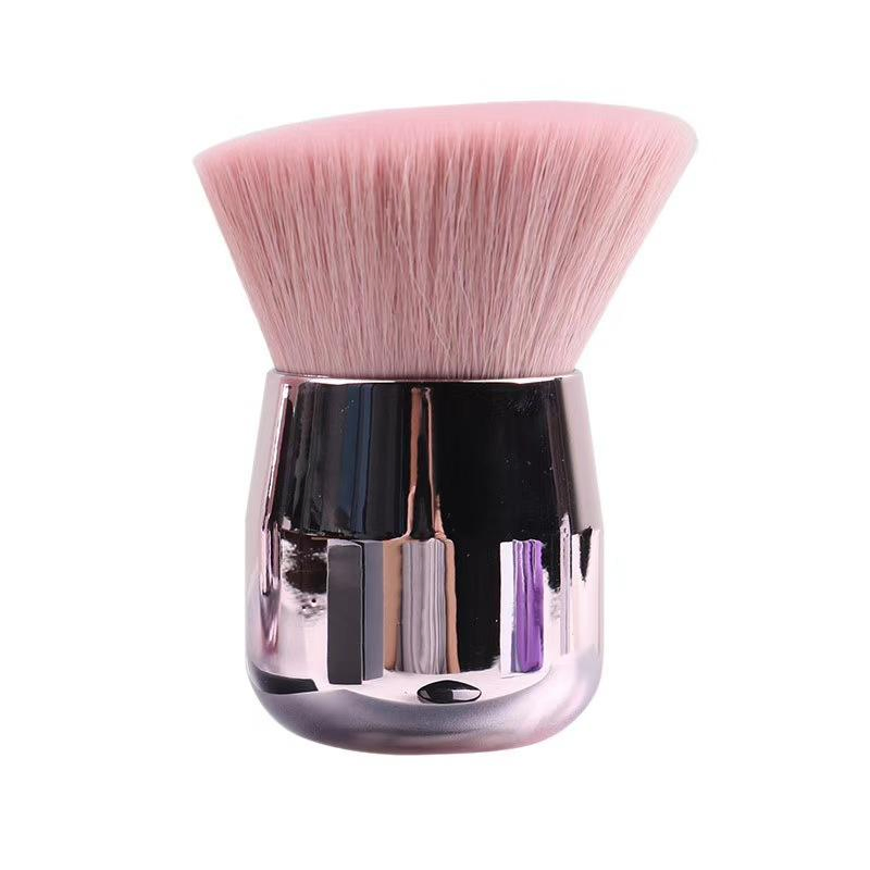 Large Pink Premium Kabuki Foundation Brush Portable, Professional, Retractable Makeup Brush