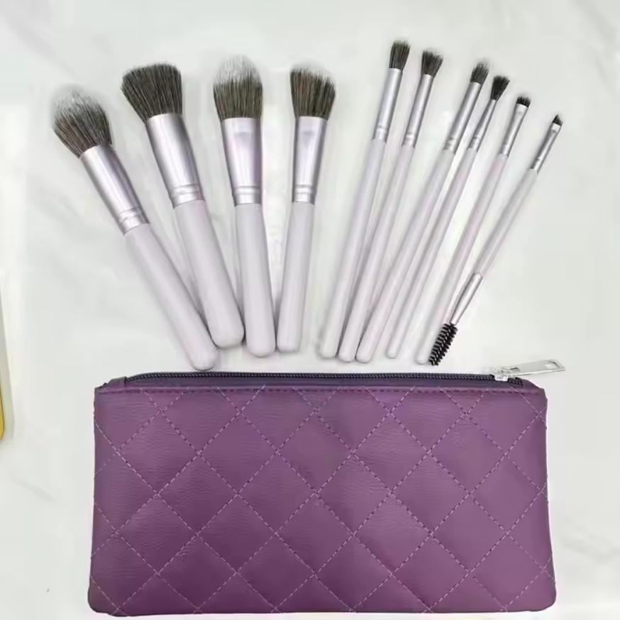 Cosmetic Brushes Private Label Travel 10PCS Thread Handle Makeup Brush Set