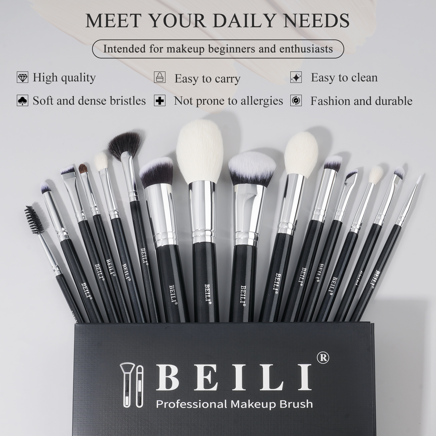 Luxury makeup brush set detail 5