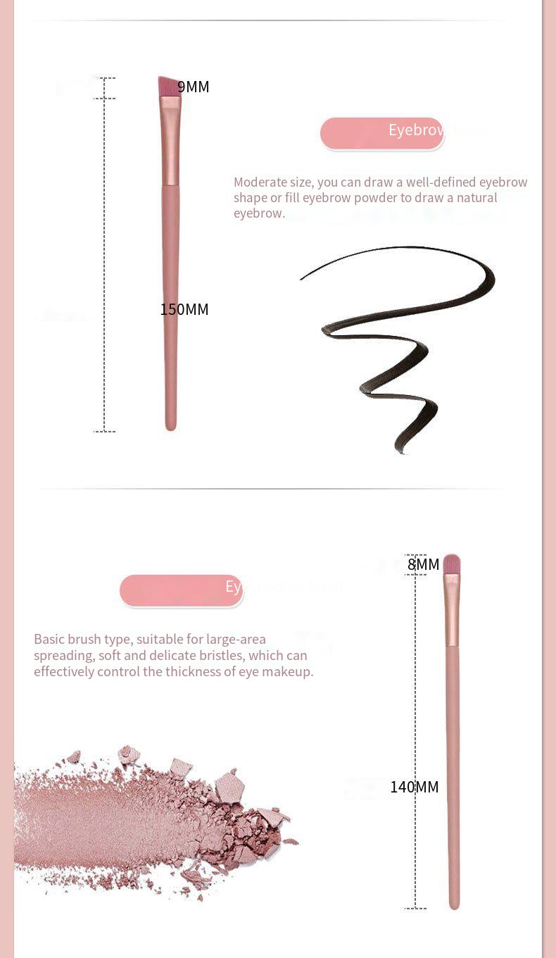 12-Piece Pink Makeup Brush Set Soft Loose Powder Foundation Brushes Beginner-Friendly Eye Shadow Beauty Makeup Tools