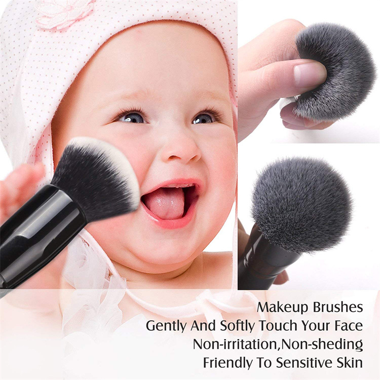 15pcs Pcs Private Label Face Synthetic Black Brush Makeup Set Professional