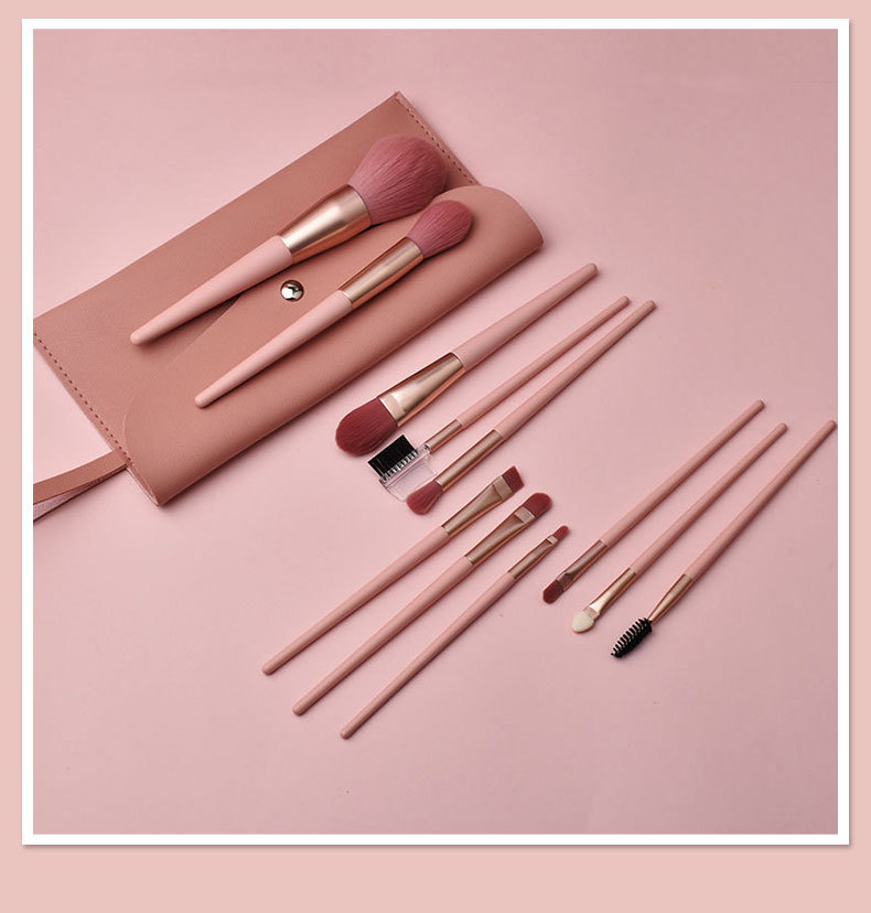 12-Piece Pink Makeup Brush Set Soft Loose Powder Foundation Brushes Beginner-Friendly Eye Shadow Beauty Makeup Tools
