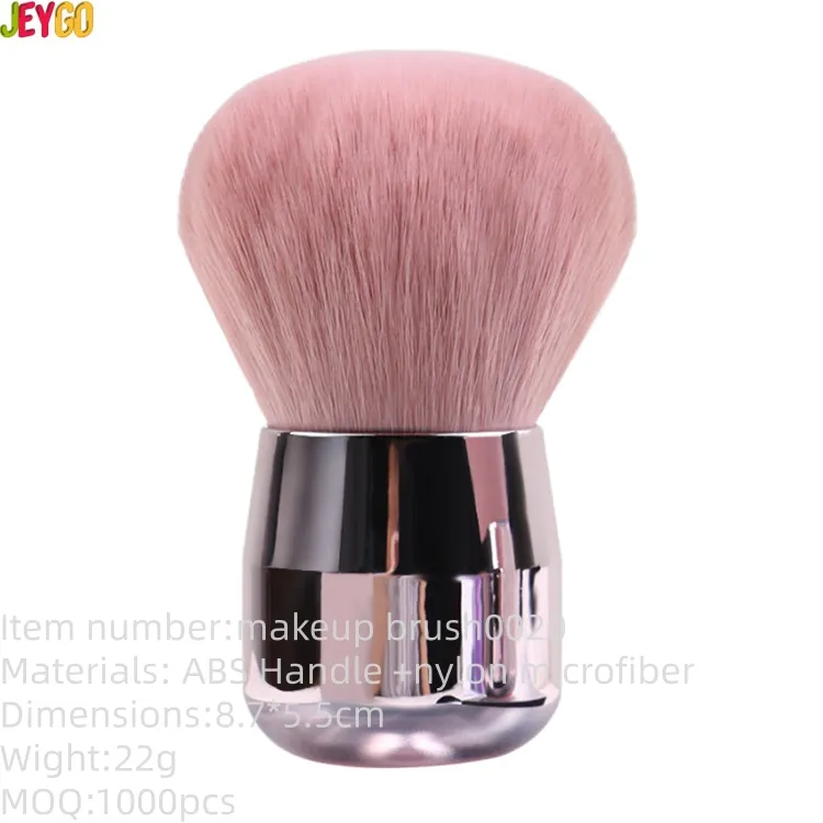 Large Pink Premium Kabuki Foundation Brush Portable, Professional, Retractable Makeup Brush