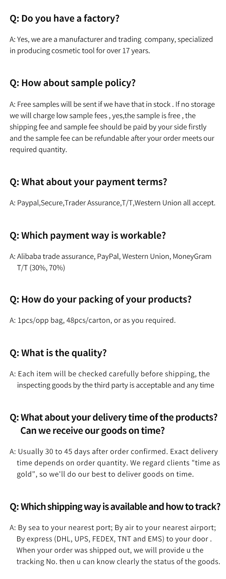 Packaging & Shipment