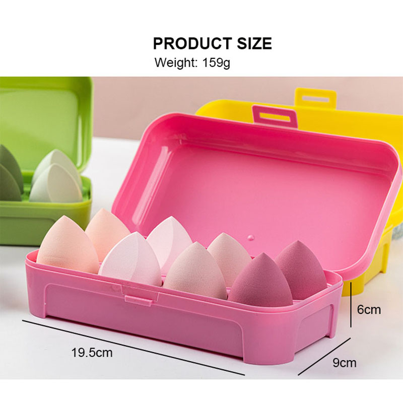 Wholesale Mixed Macaroon Color 8PCS Liquid &amp; Powder Makeup Blending Sponge Latex-free Beauty Egg Puff Cosmetics Foundation Tool